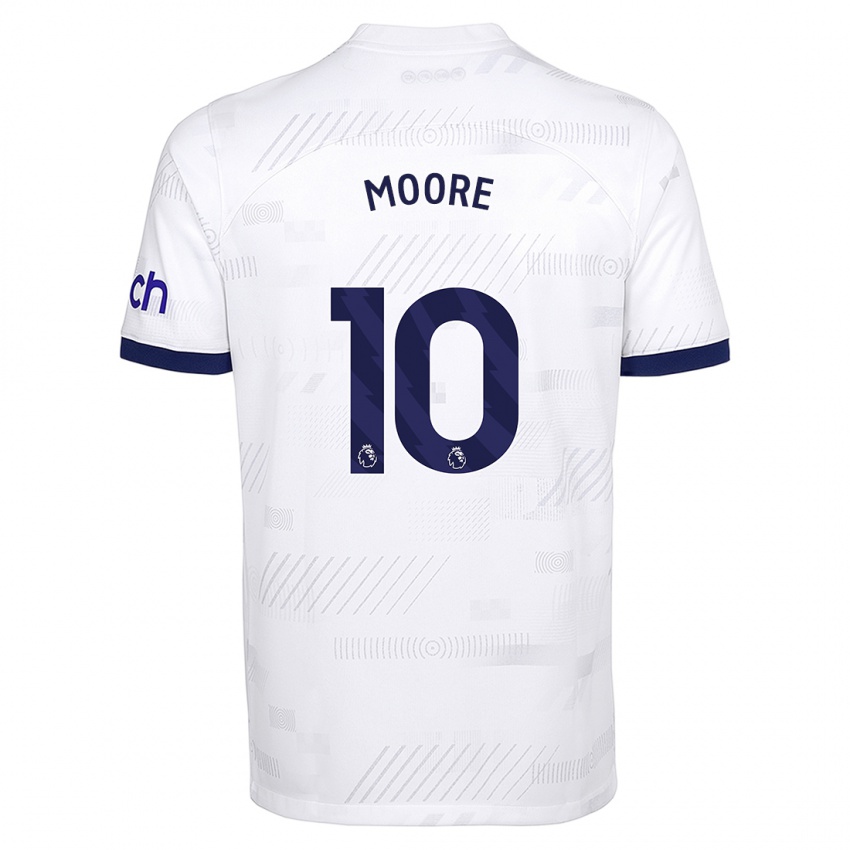 Dames Mikey Moore #10 Wit Thuisshirt Thuistenue 2023/24 T-Shirt België