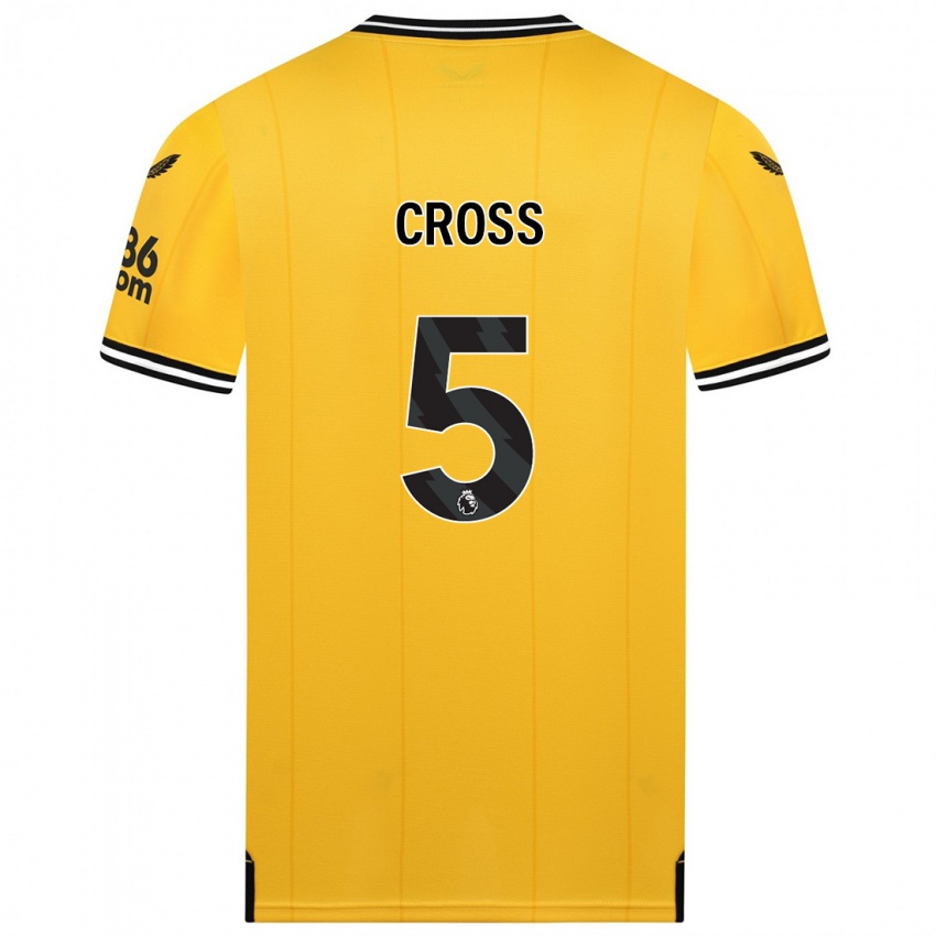 Dames Emma Cross #5 Geel Thuisshirt Thuistenue 2023/24 T-Shirt België