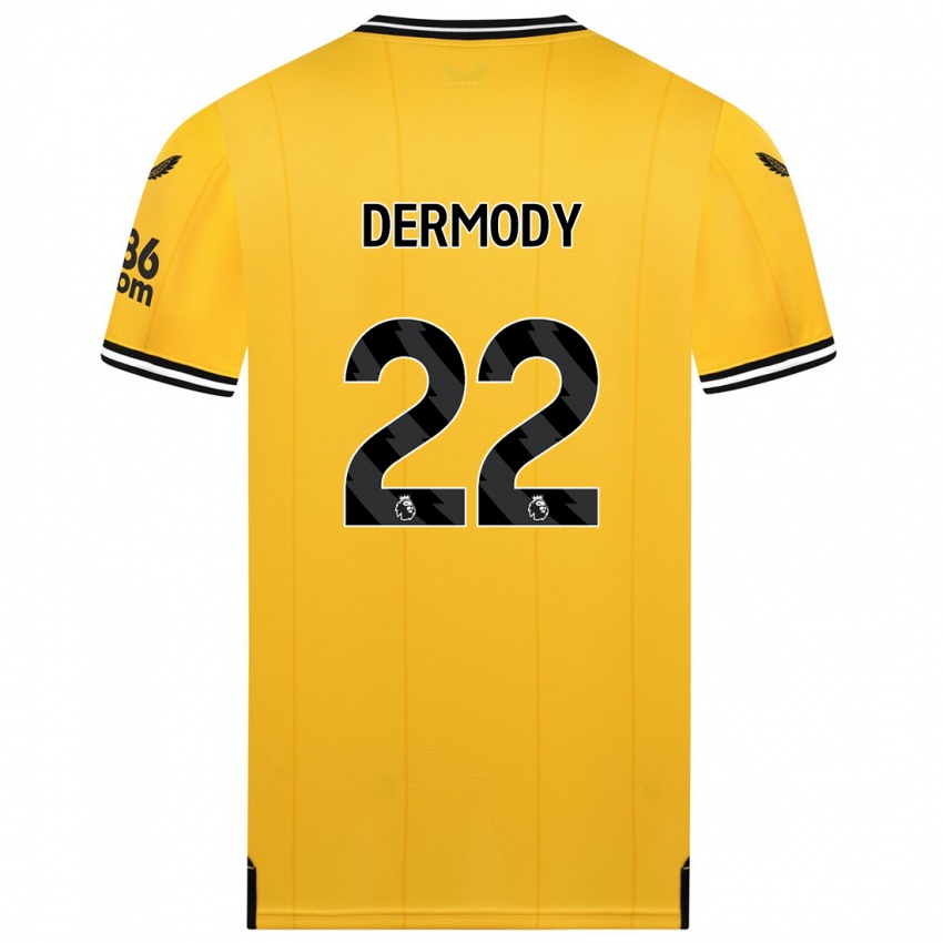 Dames Helen Dermody #22 Geel Thuisshirt Thuistenue 2023/24 T-Shirt België