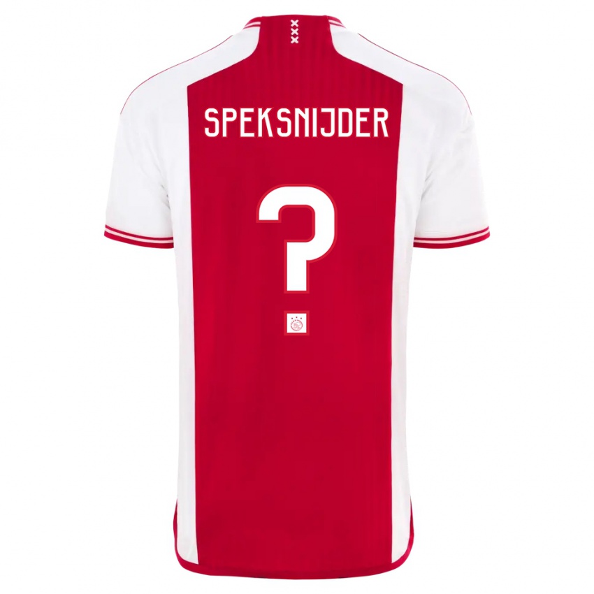Dames Rico Speksnijder #0 Rood Wit Thuisshirt Thuistenue 2023/24 T-Shirt België