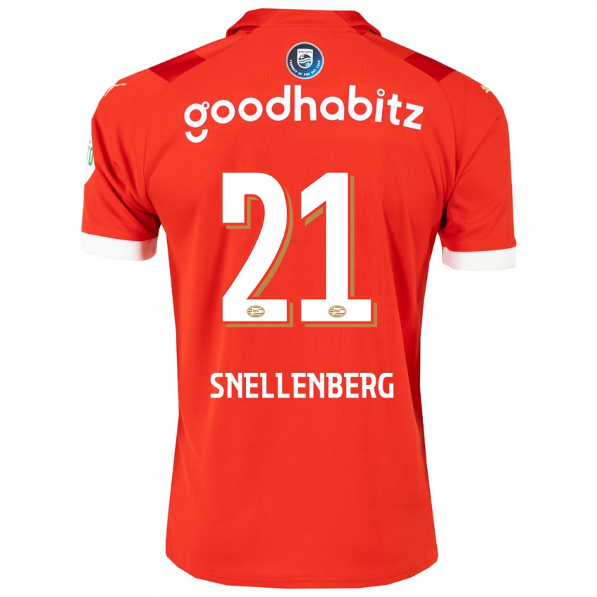 Dames Maxime Snellenberg #21 Rood Thuisshirt Thuistenue 2023/24 T-Shirt België