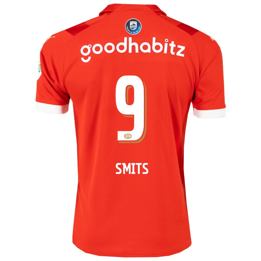 Dames Joelle Smits #9 Rood Thuisshirt Thuistenue 2023/24 T-Shirt België