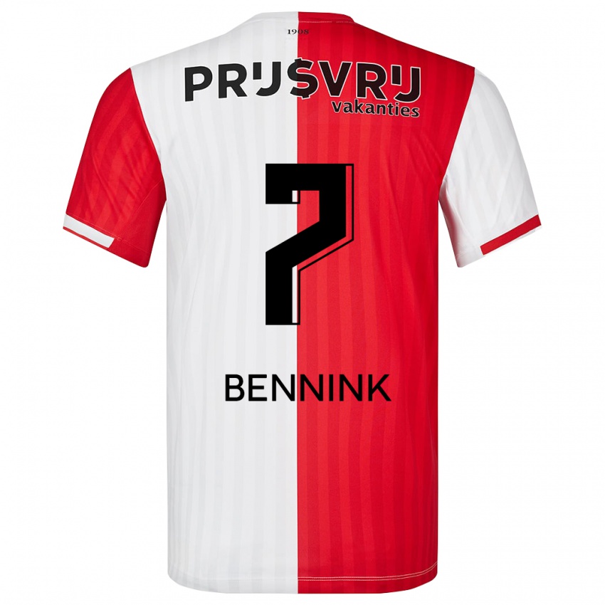 Damen Maxime Bennink #7 Rot-Weiss Heimtrikot Trikot 2023/24 T-Shirt Belgien