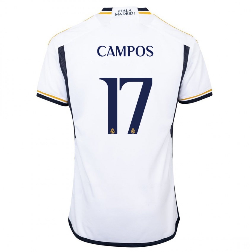 Dames Andres Campos #17 Wit Thuisshirt Thuistenue 2023/24 T-Shirt België