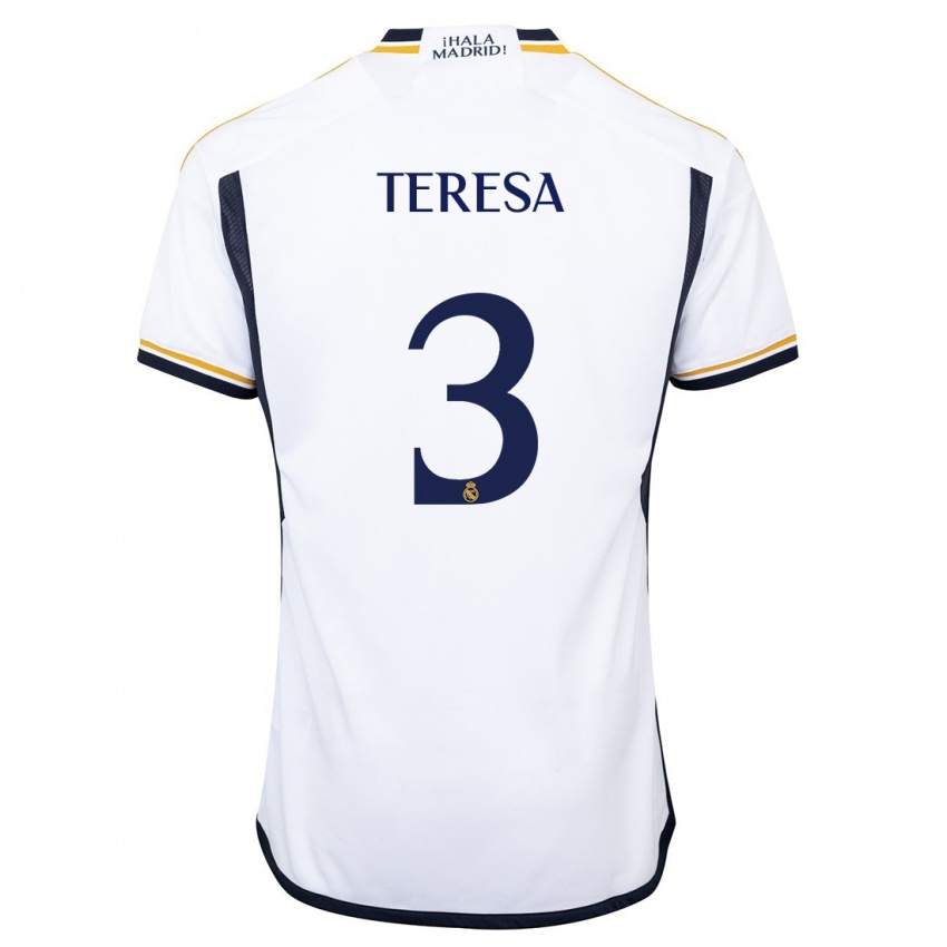 Damen Teresa Abelleira #3 Weiß Heimtrikot Trikot 2023/24 T-Shirt Belgien