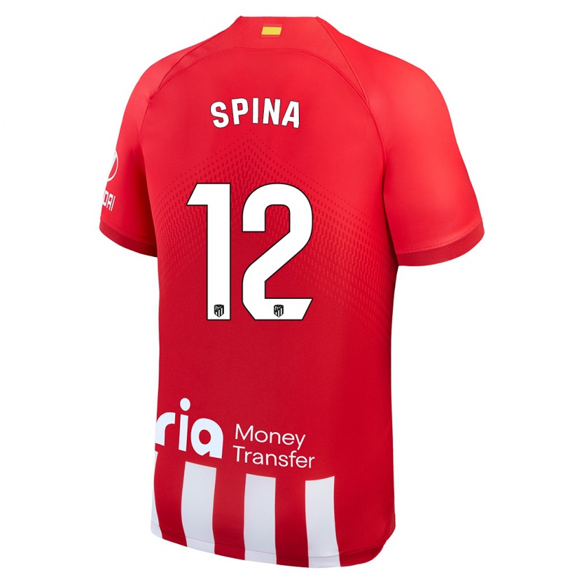 Dames Gerónimo Spina #12 Rood Wit Thuisshirt Thuistenue 2023/24 T-Shirt België