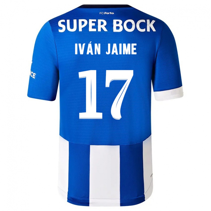 Dames Iván Jaime #17 Blauw Wit Thuisshirt Thuistenue 2023/24 T-Shirt België