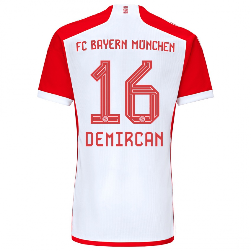 Damen Emirhan Demircan #16 Rot-Weiss Heimtrikot Trikot 2023/24 T-Shirt Belgien