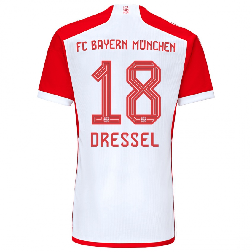 Damen Timon Dressel #18 Rot-Weiss Heimtrikot Trikot 2023/24 T-Shirt Belgien