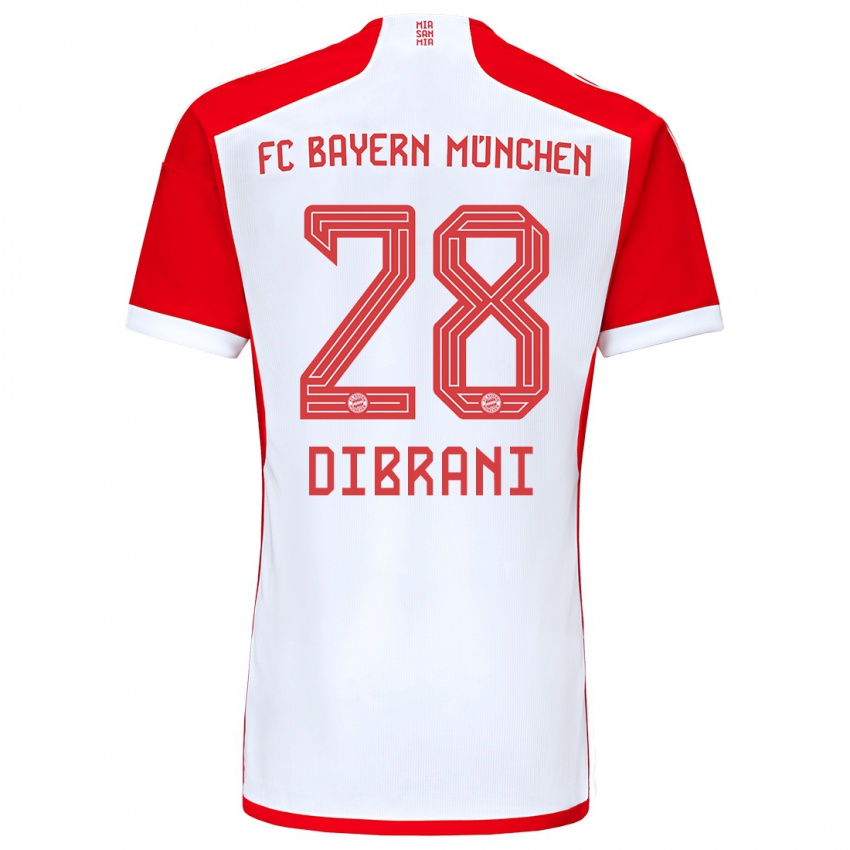 Damen Benjamin Dibrani #28 Rot-Weiss Heimtrikot Trikot 2023/24 T-Shirt Belgien
