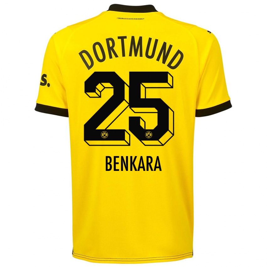 Damen Elias Benkara #25 Gelb Heimtrikot Trikot 2023/24 T-Shirt Belgien