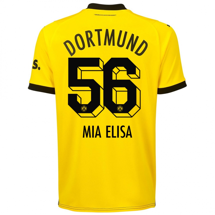 Damen Bomnuter Mia Elisa #56 Gelb Heimtrikot Trikot 2023/24 T-Shirt Belgien