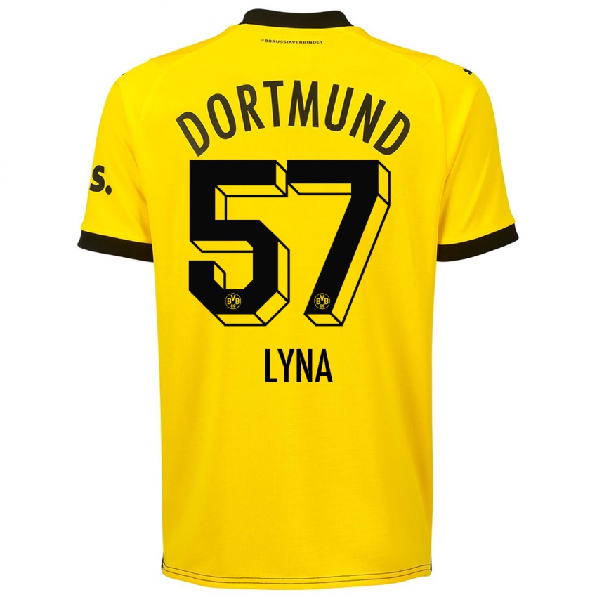 Damen Schwarz Lyna #57 Gelb Heimtrikot Trikot 2023/24 T-Shirt Belgien