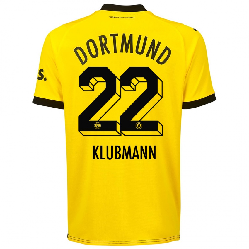 Dames Leon Klubmann #22 Geel Thuisshirt Thuistenue 2023/24 T-Shirt België