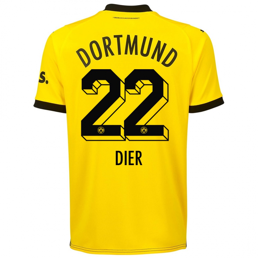 Damen Henrik Dier #22 Gelb Heimtrikot Trikot 2023/24 T-Shirt Belgien