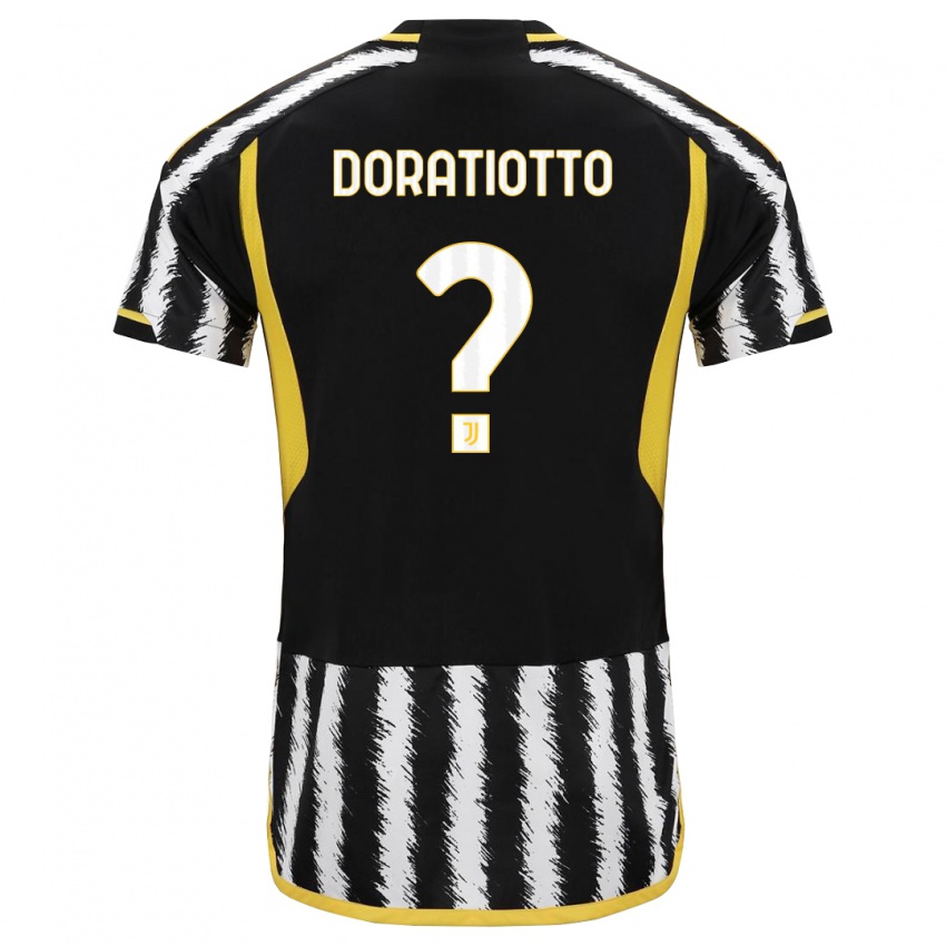 Dames Giulio Doratiotto #0 Zwart Wit Thuisshirt Thuistenue 2023/24 T-Shirt België