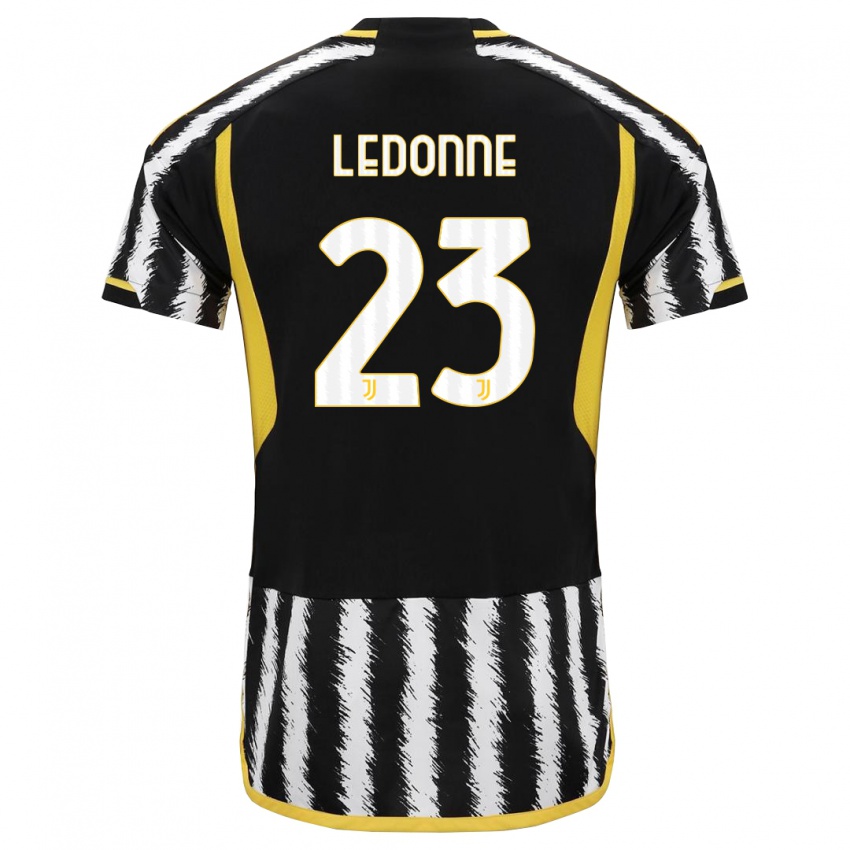 Damen Nicolo Ledonne #23 Schwarz-Weiss Heimtrikot Trikot 2023/24 T-Shirt Belgien
