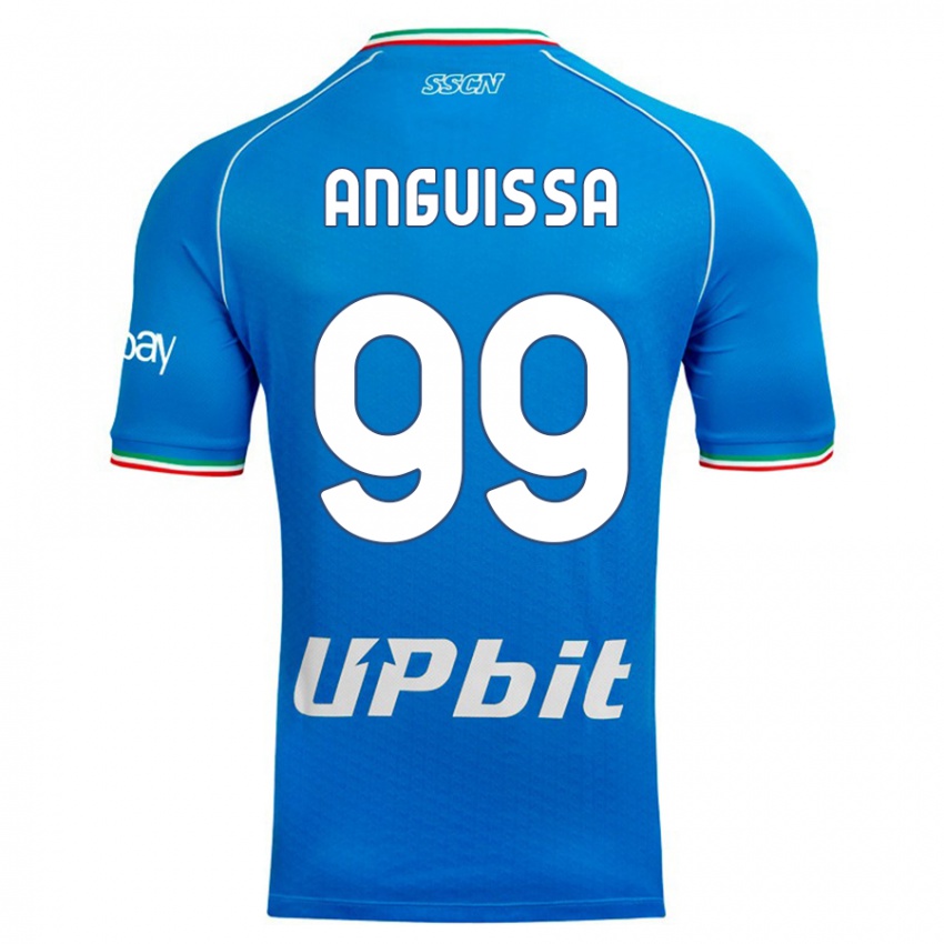 Dames Andre Zambo Anguissa #99 Hemelsblauw Thuisshirt Thuistenue 2023/24 T-Shirt België