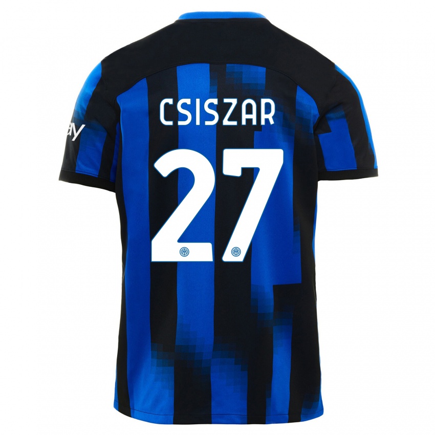 Dames Henrietta Csiszar #27 Zwart Blauw Thuisshirt Thuistenue 2023/24 T-Shirt België