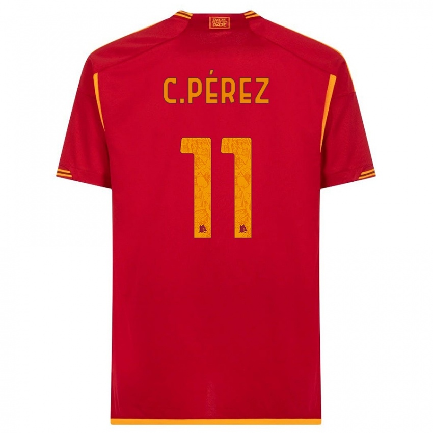 Damen Carles Perez #11 Rot Heimtrikot Trikot 2023/24 T-Shirt Belgien