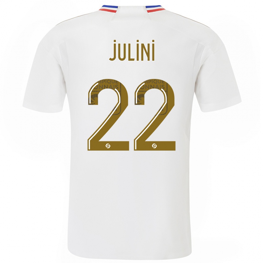 Dames Sally Julini #22 Wit Thuisshirt Thuistenue 2023/24 T-Shirt België