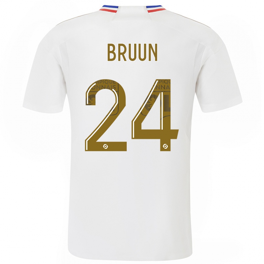 Femme Maillot Signe Bruun #24 Blanc Tenues Domicile 2023/24 T-Shirt Belgique
