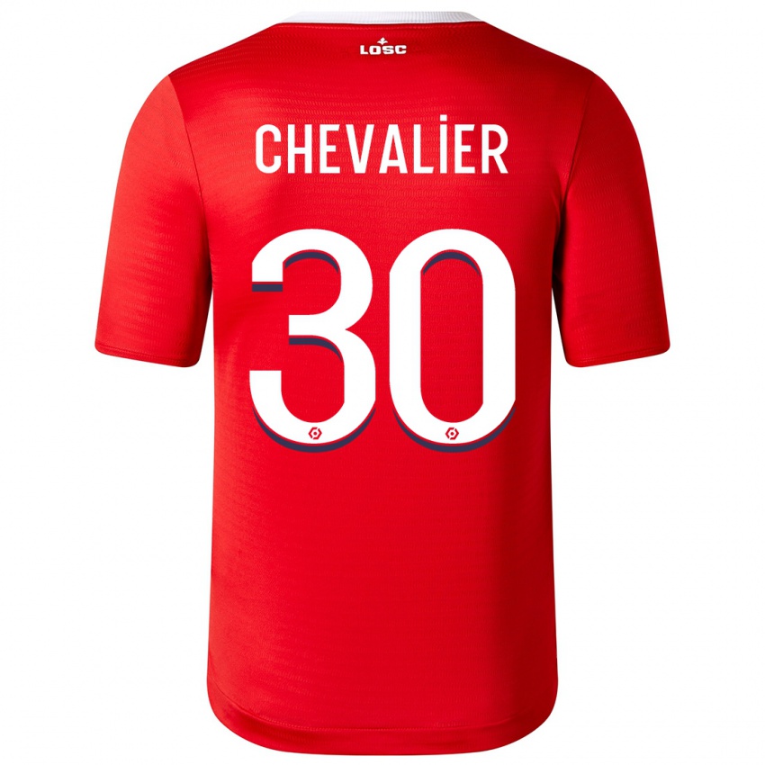 Damen Lucas Chevalier #30 Rot Heimtrikot Trikot 2023/24 T-Shirt Belgien