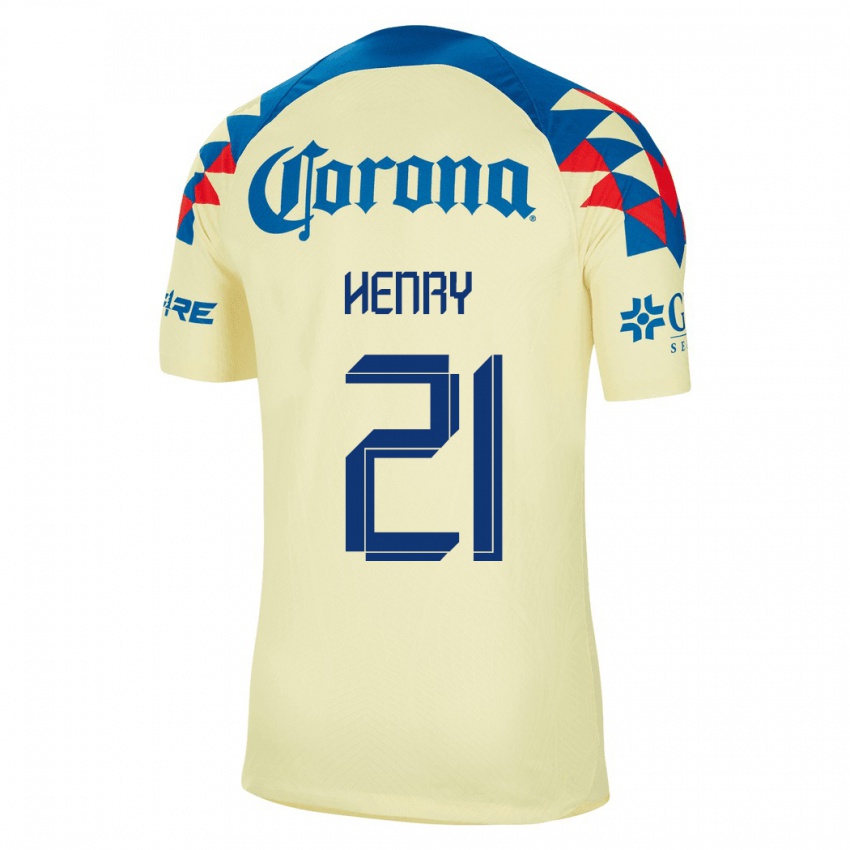 Damen Henry Martin #21 Gelb Heimtrikot Trikot 2023/24 T-Shirt Belgien