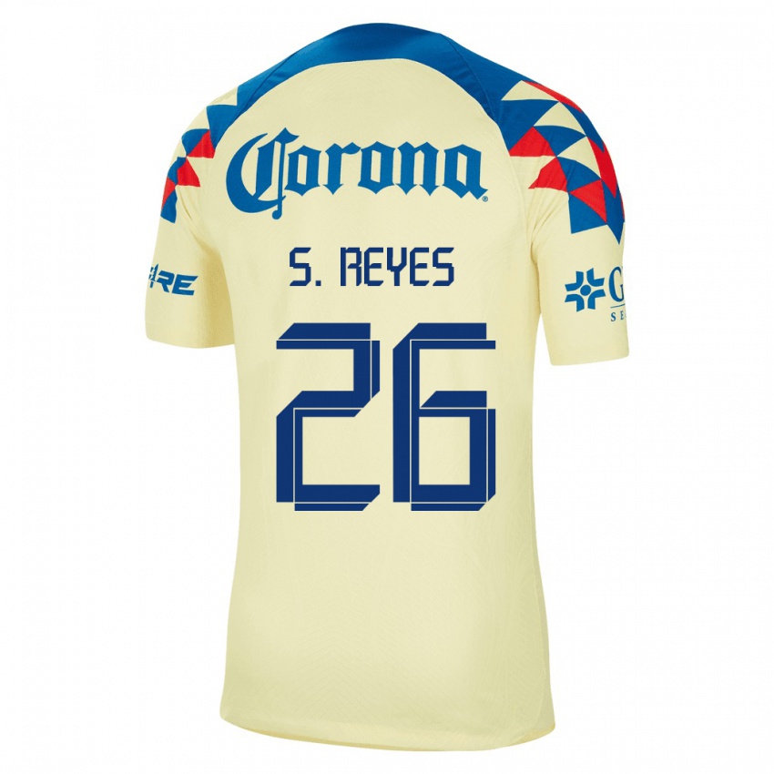 Dames Salvador Reyes #26 Geel Thuisshirt Thuistenue 2023/24 T-Shirt België
