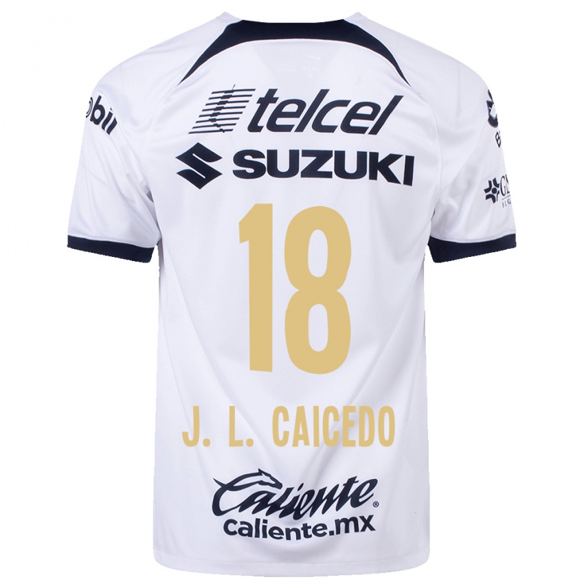 Dames José Caicedo #18 Wit Thuisshirt Thuistenue 2023/24 T-Shirt België