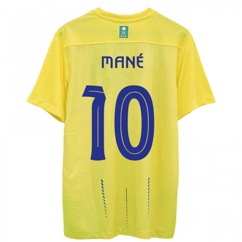 Damen Sadio Mane #10 Gelb Heimtrikot Trikot 2023/24 T-Shirt Belgien