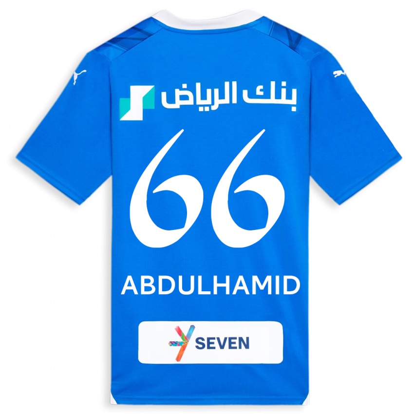 Damen Saud Abdulhamid #66 Blau Heimtrikot Trikot 2023/24 T-Shirt Belgien