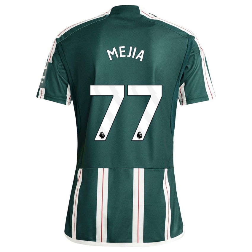 Damen Mateo Mejia #77 Dunkelgrün Auswärtstrikot Trikot 2023/24 T-Shirt Belgien