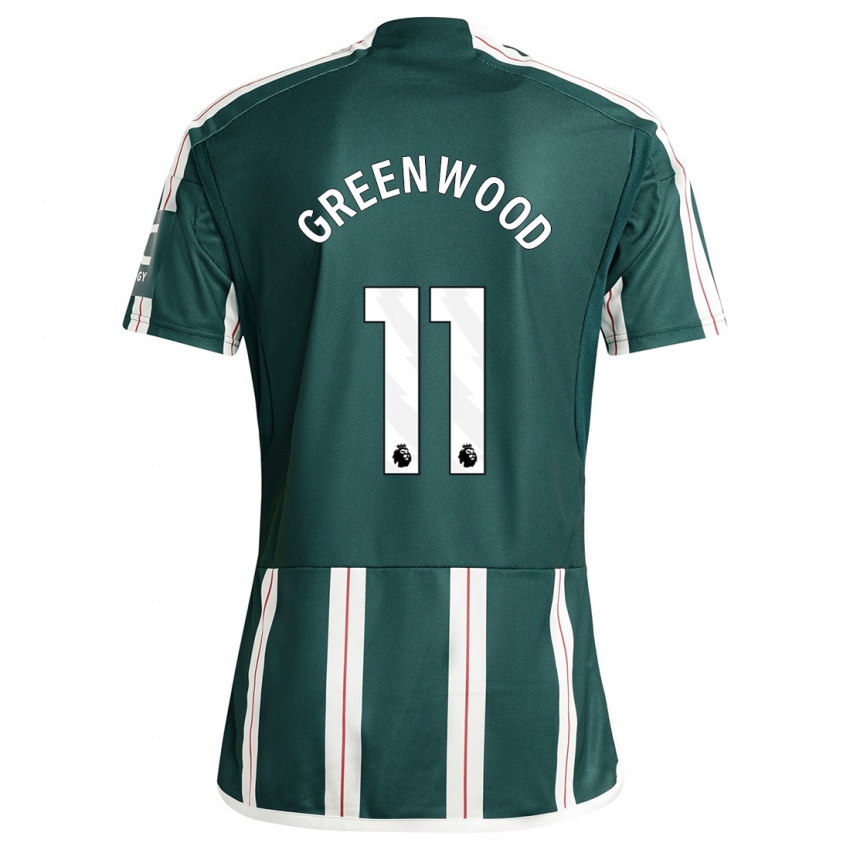 Damen Mason Greenwood #11 Dunkelgrün Auswärtstrikot Trikot 2023/24 T-Shirt Belgien