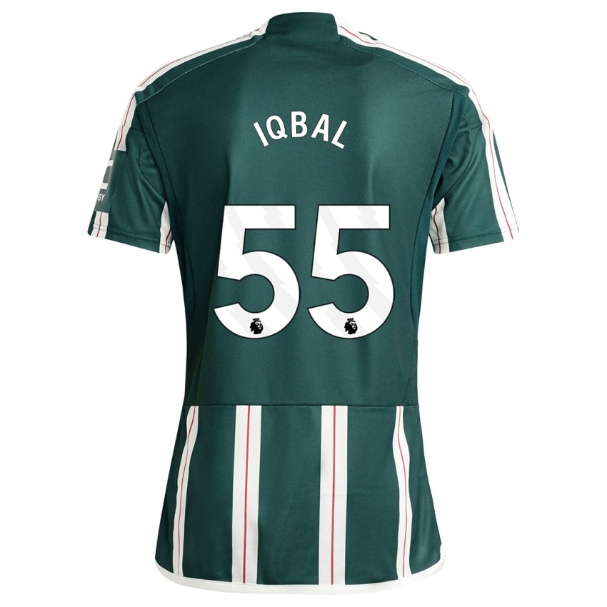 Damen Zidane Iqbal #55 Dunkelgrün Auswärtstrikot Trikot 2023/24 T-Shirt Belgien