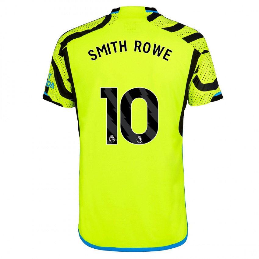 Dames Emile Smith Rowe #10 Geel Uitshirt Uittenue 2023/24 T-Shirt België