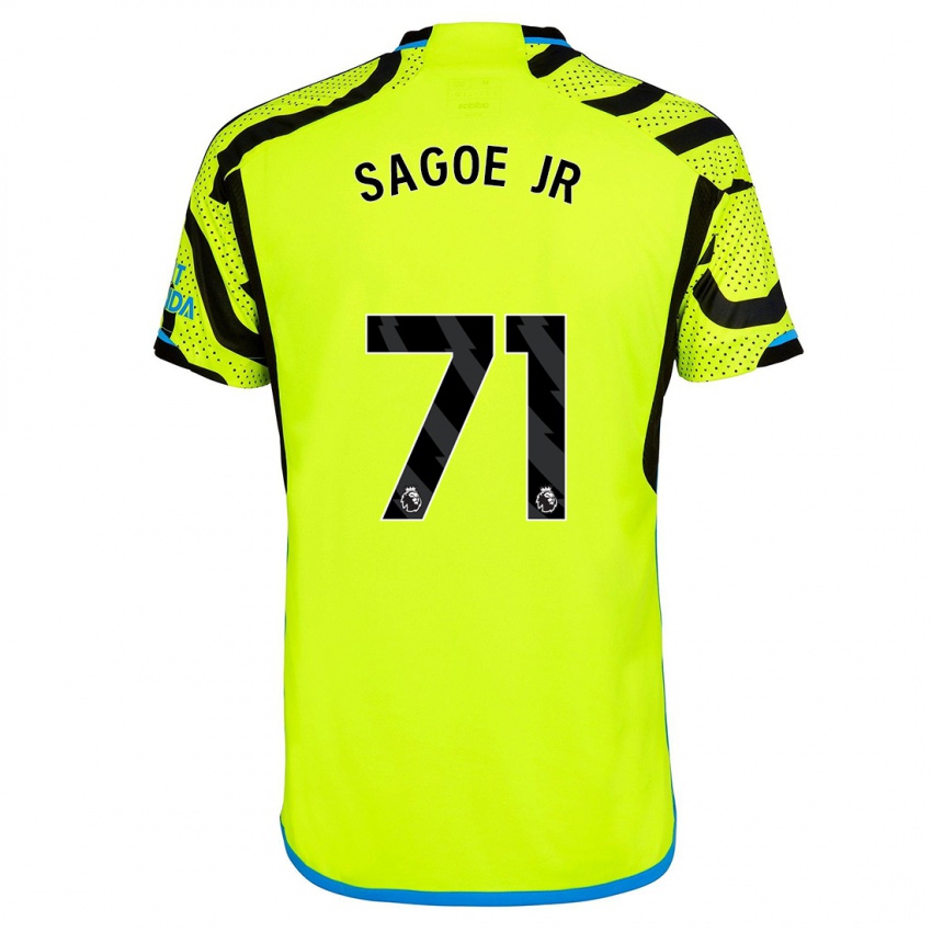 Dames Charles Sagoe Jr #71 Geel Uitshirt Uittenue 2023/24 T-Shirt België