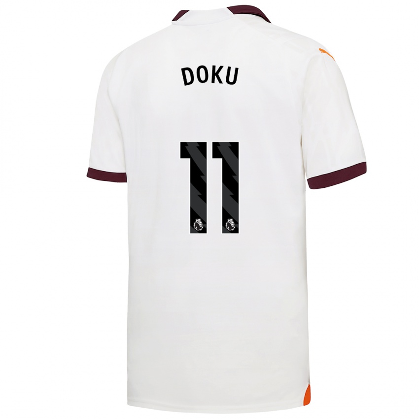 Damen Jeremy Doku #11 Weiß Auswärtstrikot Trikot 2023/24 T-Shirt Belgien