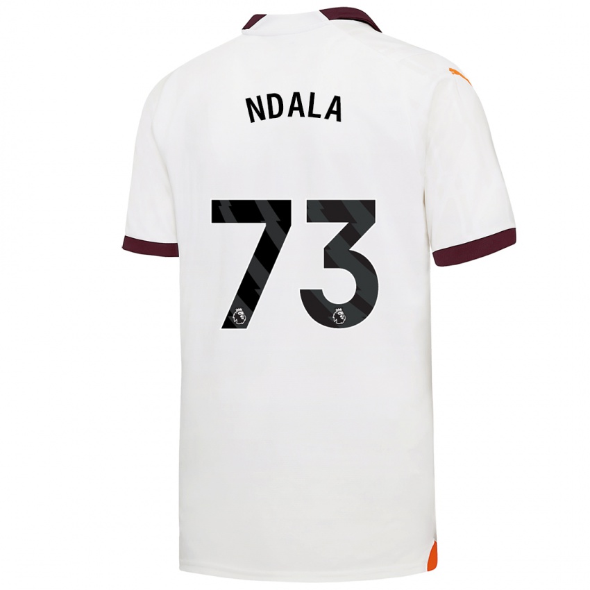 Damen Joel Ndala #73 Weiß Auswärtstrikot Trikot 2023/24 T-Shirt Belgien