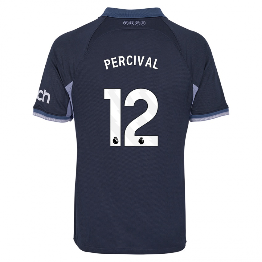 Damen Ria Percival #12 Dunkelblau Auswärtstrikot Trikot 2023/24 T-Shirt Belgien