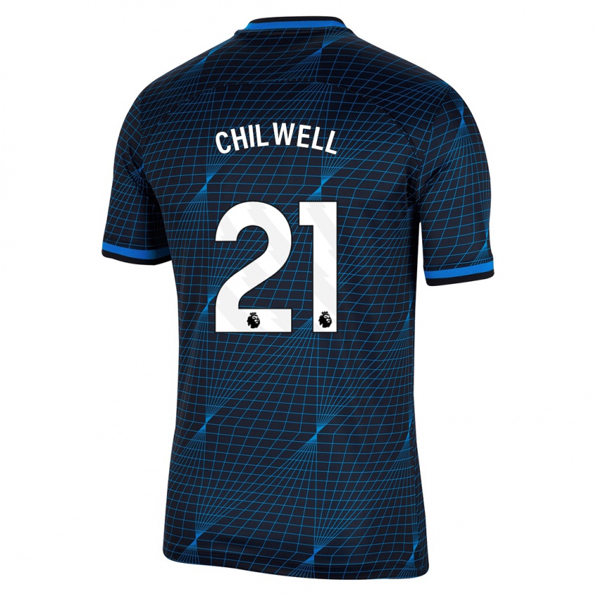 Damen Ben Chilwell #21 Dunkelblau Auswärtstrikot Trikot 2023/24 T-Shirt Belgien
