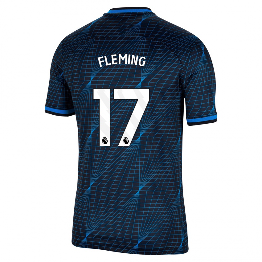Dames Jessie Fleming #17 Donkerblauw Uitshirt Uittenue 2023/24 T-Shirt België