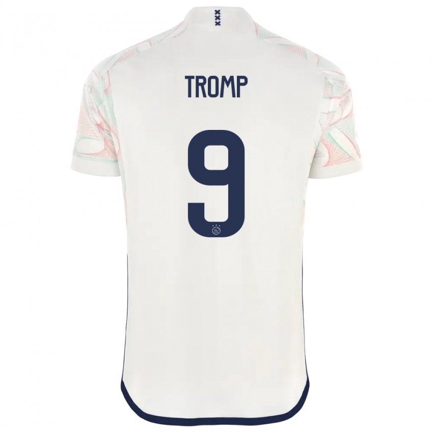 Damen Nikita Tromp #9 Weiß Auswärtstrikot Trikot 2023/24 T-Shirt Belgien