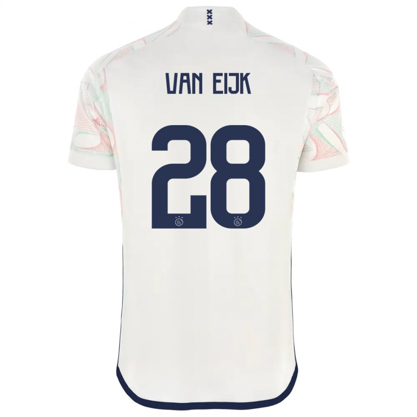 Dames Regina Van Eijk #28 Wit Uitshirt Uittenue 2023/24 T-Shirt België