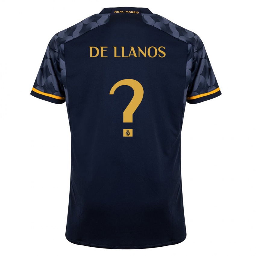 Dames Hugo De Llanos #0 Donkerblauw Uitshirt Uittenue 2023/24 T-Shirt België