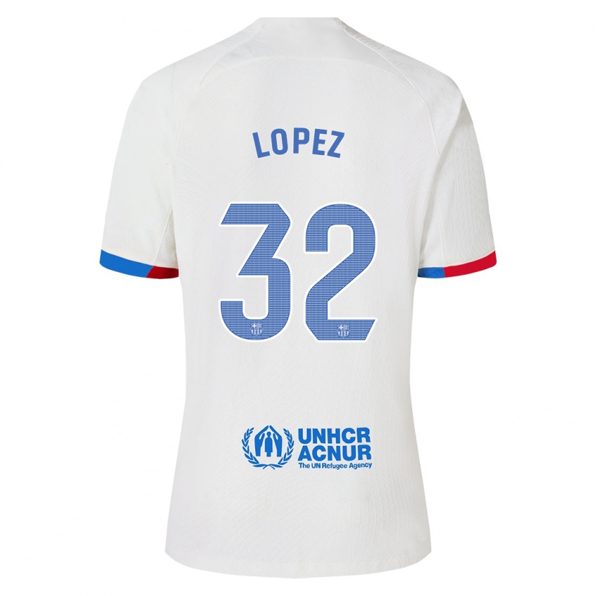 Damen Fermin Lopez #32 Weiß Auswärtstrikot Trikot 2023/24 T-Shirt Belgien