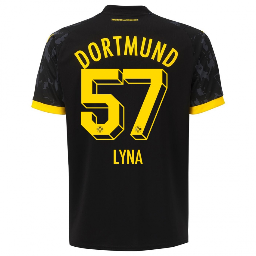 Damen Schwarz Lyna #57 Schwarz Auswärtstrikot Trikot 2023/24 T-Shirt Belgien