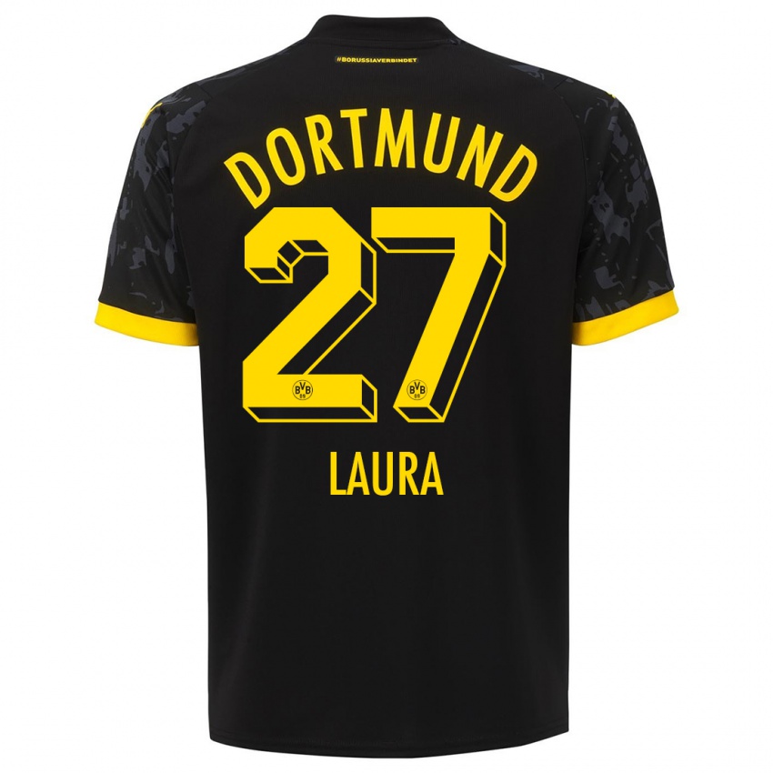Damen Van Der Heijden Laura #27 Schwarz Auswärtstrikot Trikot 2023/24 T-Shirt Belgien