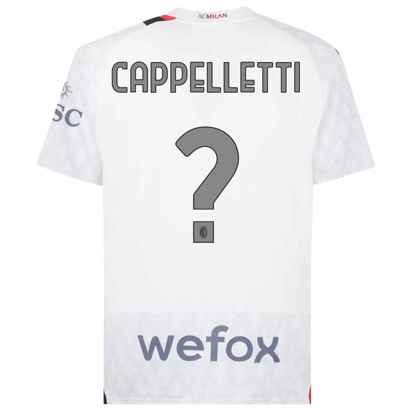 Damen Mattia Cappelletti #0 Weiß Auswärtstrikot Trikot 2023/24 T-Shirt Belgien