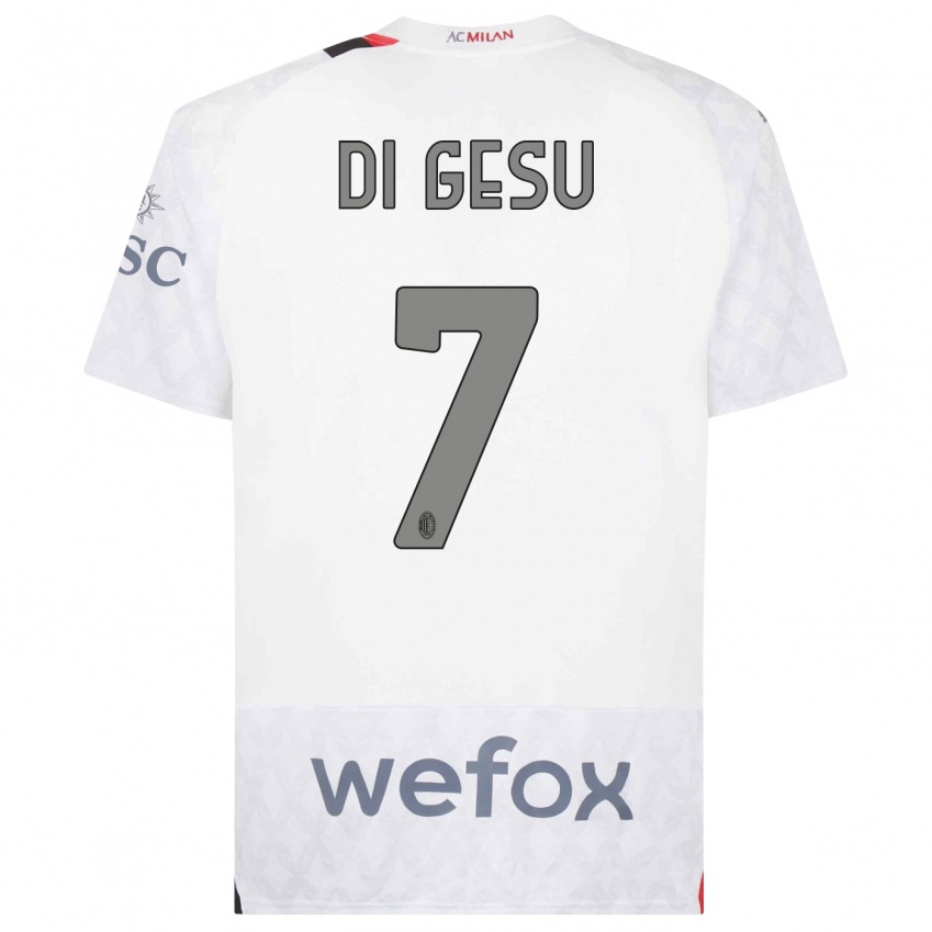 Damen Enrico Di Gesu #7 Weiß Auswärtstrikot Trikot 2023/24 T-Shirt Belgien